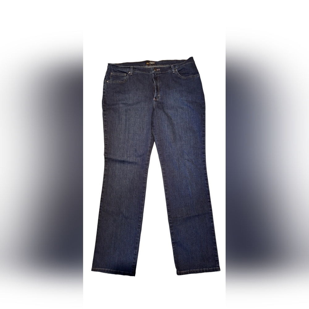 Lee Straight Leg Jeans Misses Sz 18 Long Denim Casual